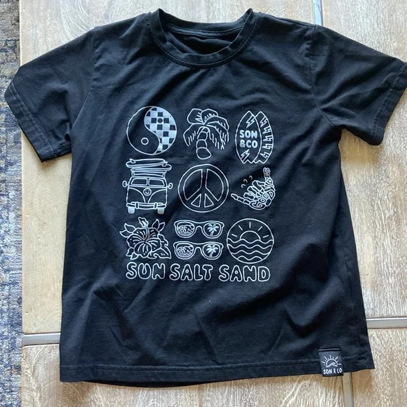 Black Graphic Kids T-Shirt - Picture 3 of 7